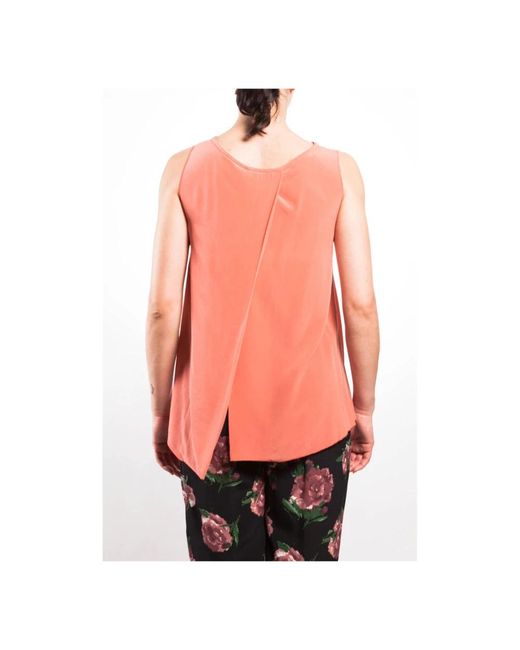 Ottod'Ame Red Sleeveless Tops