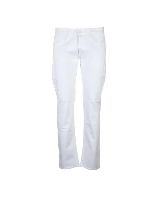 Replay White Slim-Fit Jeans for men