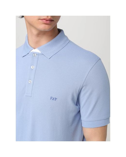 Fay Tops ,Blauw ,Katoen Polo Shirt in het Blue voor heren