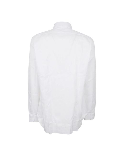 Barba Napoli White Formal Shirts for men
