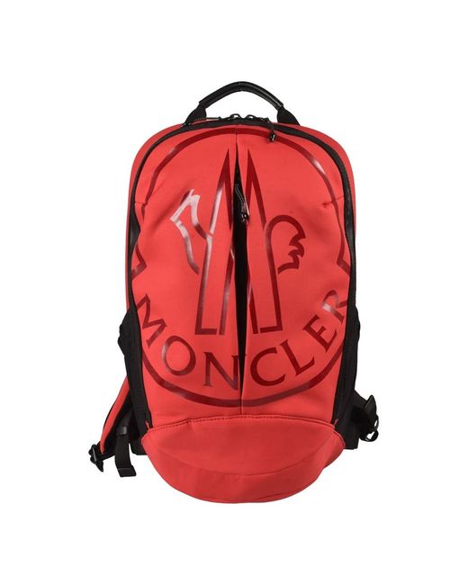 Moncler Rucksack mit Logo-Print in Red für Herren