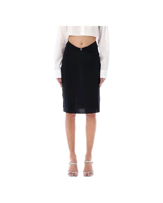 Coperni Rokken ,Zwart ,Polyester Triangle Back Midi Rok in het Black