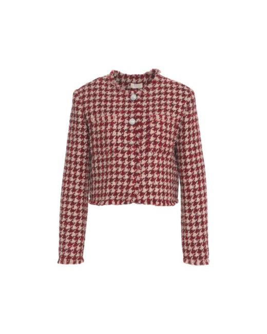 Liu Jo Jassen ,Rood ,Tweed Vesten in het Red