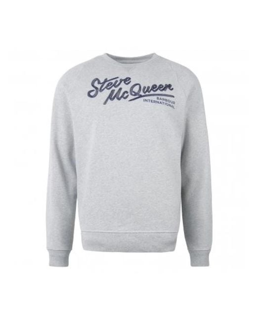 Barbour Gray Frankie Crew Neck Sweatshirt Marl M for men