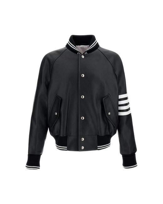 Thom Browne Black Bomber Jackets for men