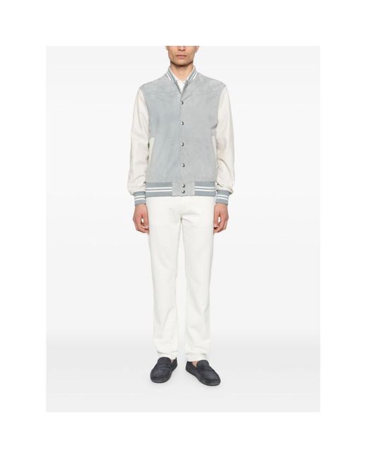 Eleventy Gray Bomber Jackets for men