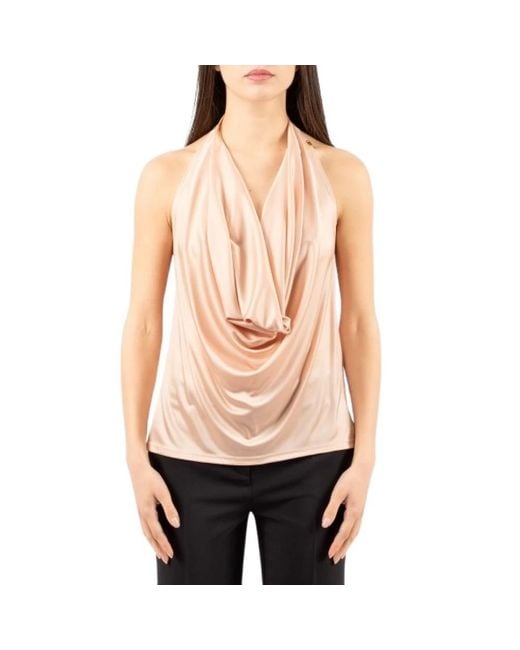 Elisabetta Franchi Natural Sleeveless Tops