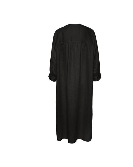 Part Two Kleedjes ,Zwart ,Gestreepte Jurk Met 3/4 Mouwen in het Black