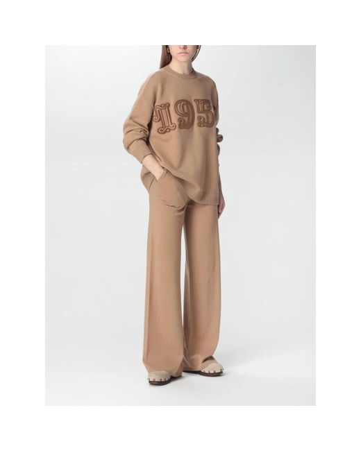 Max Mara Brown Woll-Kaschmir-Pullover