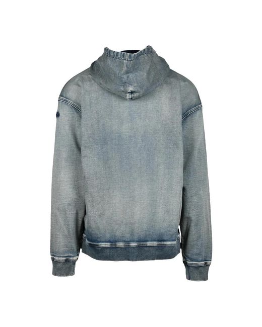 DIESEL Blue Hoodies for men