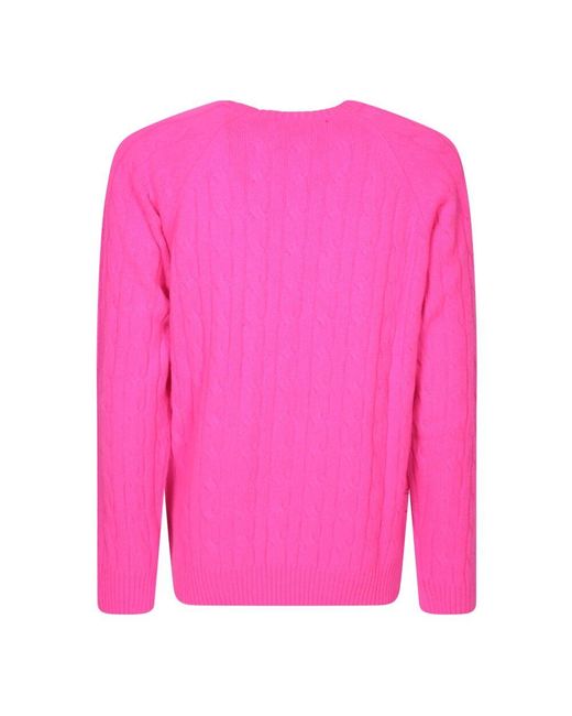 Amaranto Geflochtener fuchsia pullover amaránto in Pink für Herren