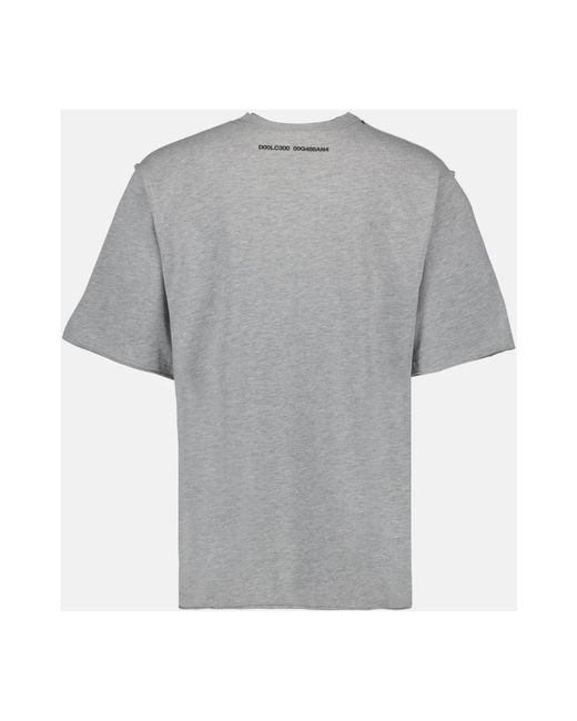 Dolce & Gabbana Logo print oversized t-shirt in Gray für Herren