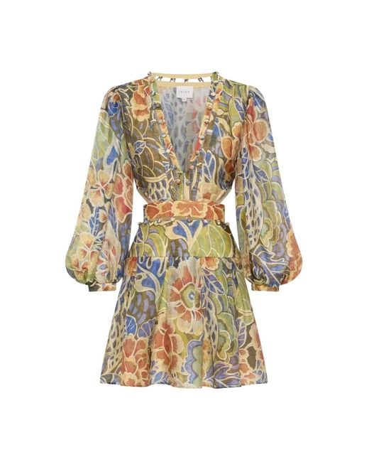 Ixiah Natural Short Dresses