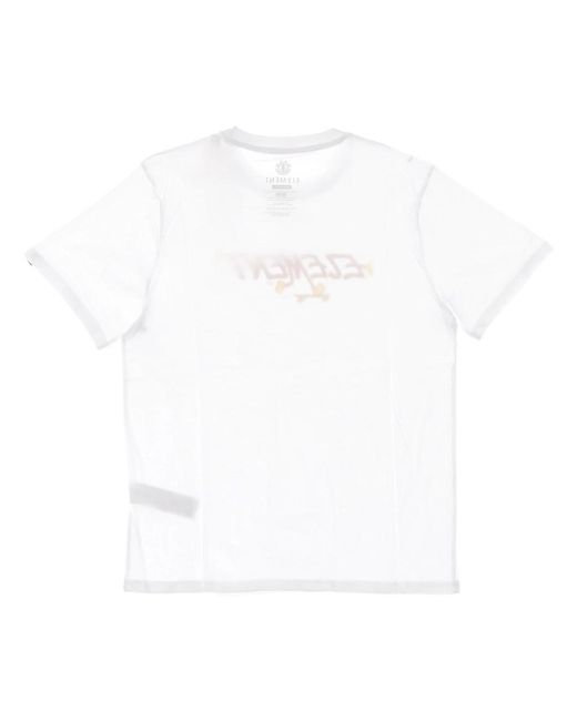 Element Wit Crew Neck Tee Met Logo in het White voor heren