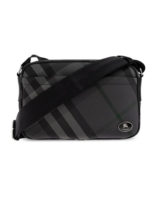 Burberry Schoudertas Grid Slim in het Black voor heren