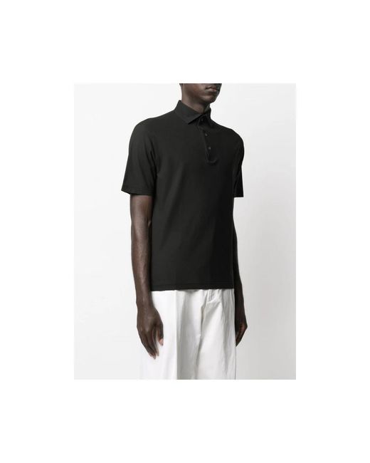 Lardini Black Polo Shirts for men