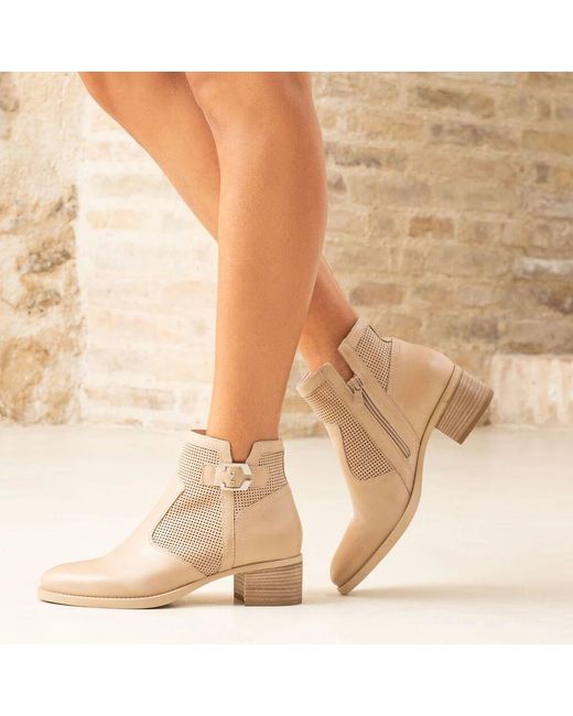 Nero Giardini Natural Leder blockabsatz stiefeletten