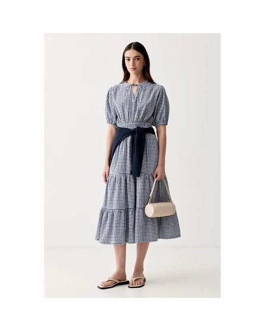 Barbour Ashwell Midi Jurk in het Blue