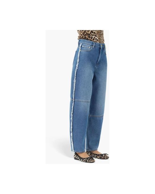 Ganni Blue Loose Fit Jeans