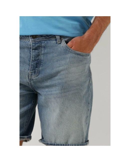 Pure Path Blaue Denim-Shorts The Owen in Blue für Herren