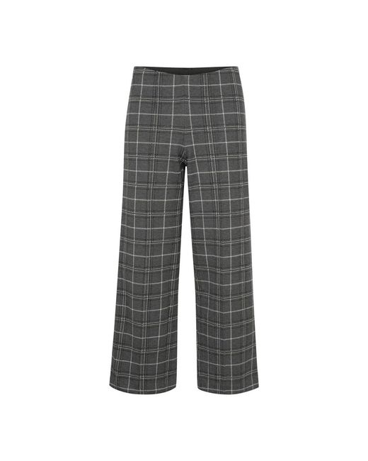 Part Two Gray Wide Trousers