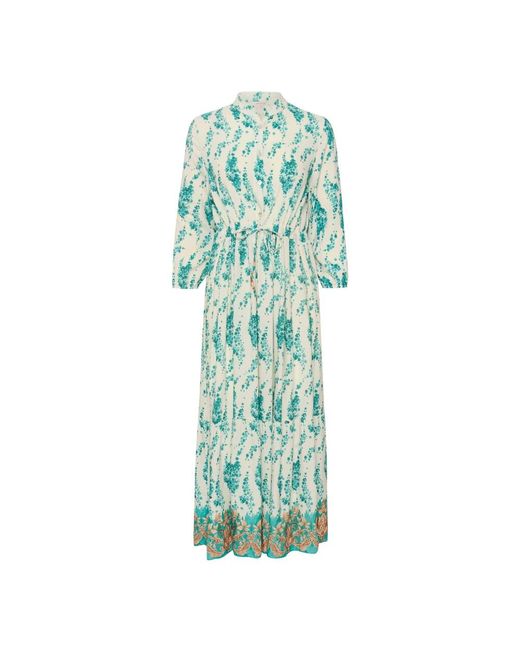 Cream Green Midi Dresses