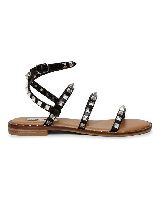 Steve Madden Black Flat Sandals
