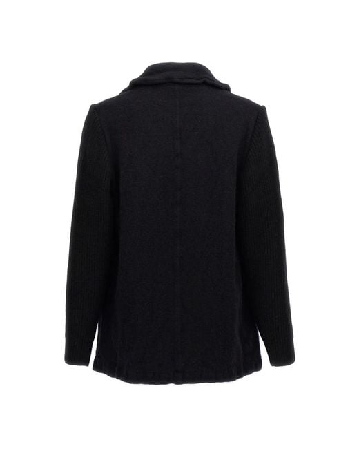 Comme des Garçons Black Double-Breasted Coats for men