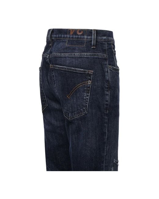 Dondup Blue Straight Fit Jeans for men