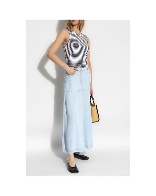 Sleeveless Tops Munthe de color Blue