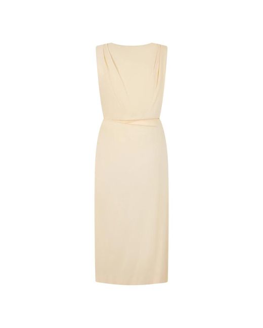 Alberta Ferretti Natural Midi Dresses