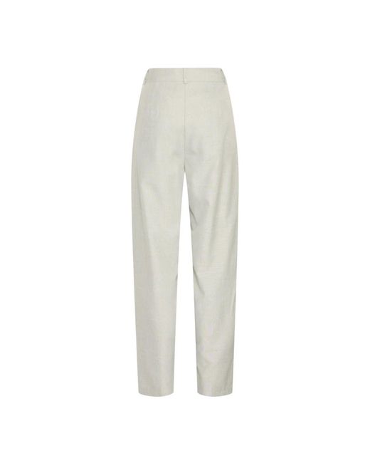 Ichi Gray Tapered Trousers