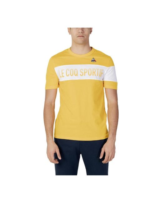 Le Coq Sportif Yellow T-Shirts for men