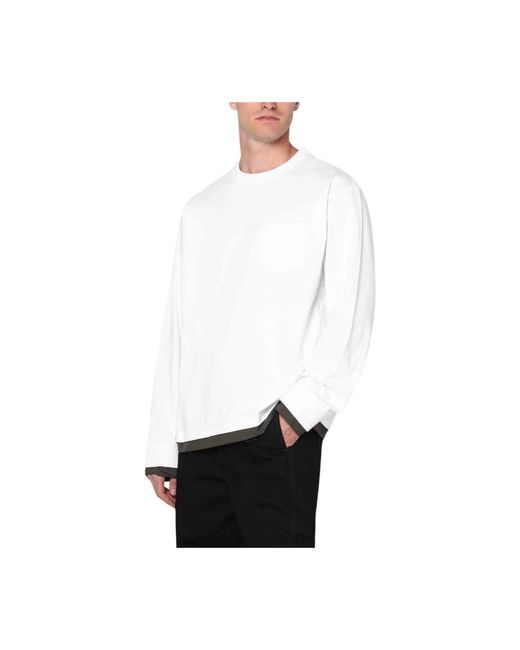 Sacai White Long Sleeve Tops for men