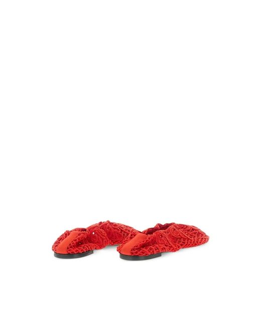 Odissi Red Ballerina Shoes
