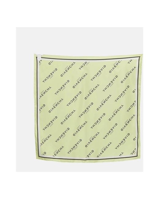 Givenchy Green Silky Scarves