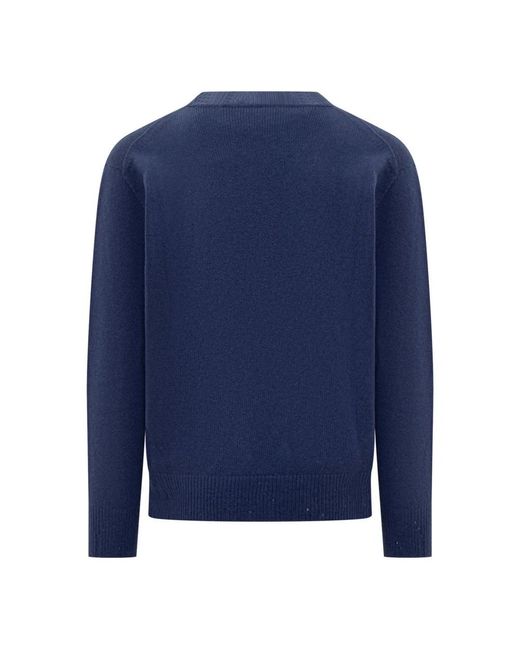 Amaranto Blue Round-Neck Knitwear for men