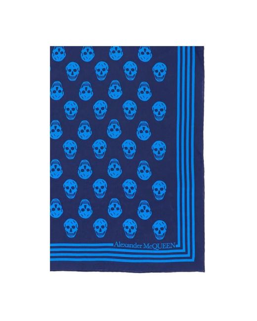 Silky Scarves Alexander McQueen de color Blue