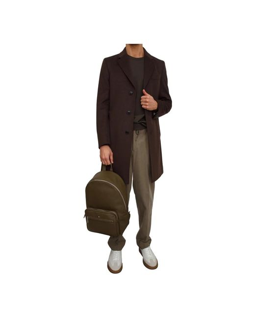 HUGO Brown Single-Breasted Coats for men