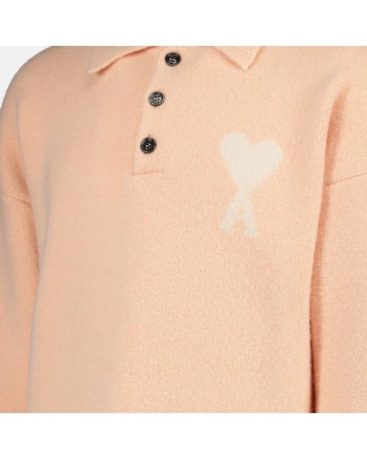 AMI Natural Round-Neck Knitwear