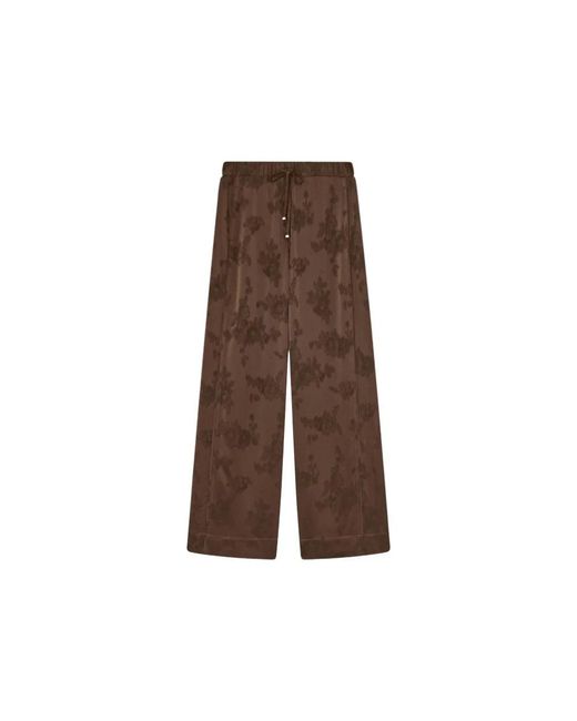 Ganni Brown Wide Trousers