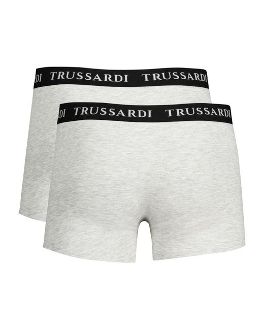 Trussardi Ondergoed ,Grijs ,Katoen Boxer Parigamba in het Gray voor heren