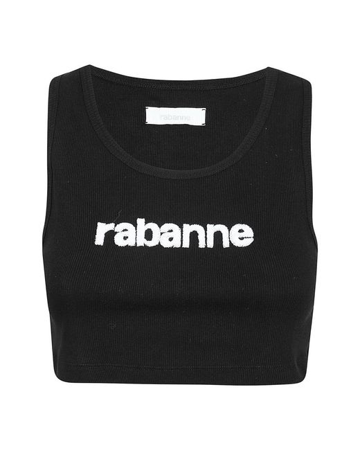 Rabanne Black Sleeveless Tops