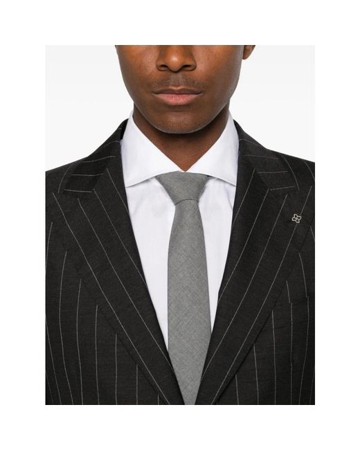 Tagliatore Kostuums ,Grijs ,Leer Single Breasted Suit in het Black voor heren