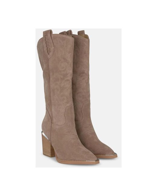 Alma En Pena. Brown Cowboy & Biker Boots