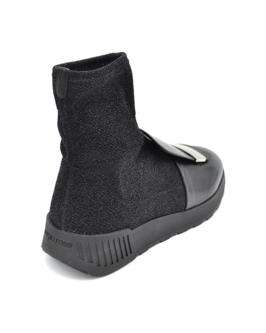 Sergio Rossi Black Ankle Boots