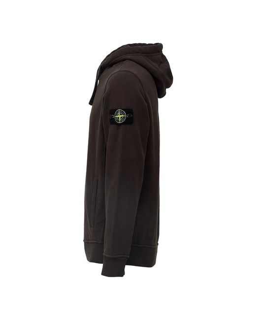 Stone Island Black Hoodies for men
