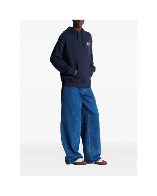 Balmain Hoodies & Sweatvesten ,Blauw ,Katoen Printed Hoodie in het Blue voor heren