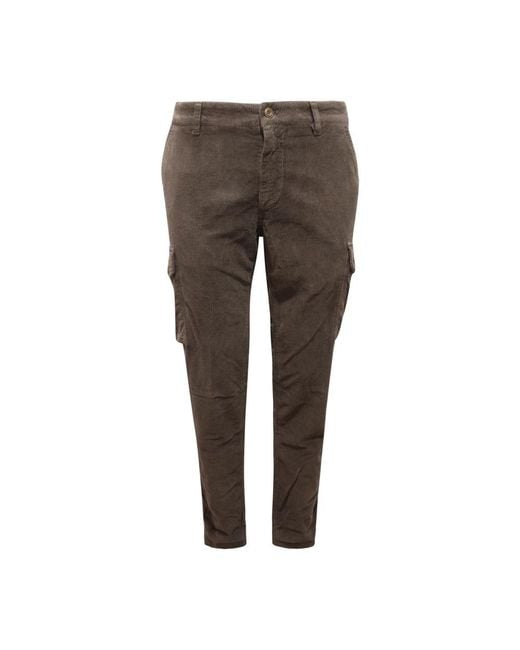 Mason's Fluwelen Cargobroek in het Gray voor heren