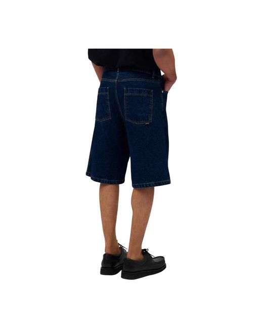 Arte' Katoenen Bermuda Shorts Met Riemdetail in het Blue voor heren